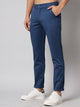 Men's Blue Pure Cotton Trousers