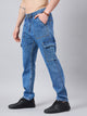 Men's Light Blue Baggy Denim Cargo