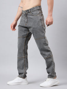 Men's Light Grey Baggy Fit Jeans