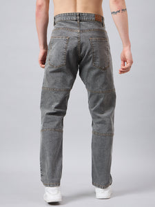 Men's Light Grey Baggy Fit Jeans