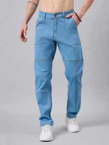 Men's Light Blue Baggy Fit Jeans