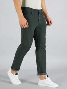 Men's Dark Green Relax Fit Jeans