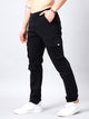 Men's Black Cotton Cargo Trousers