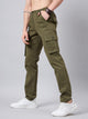 Men's Dark Olive Cotton Cargo Trousers