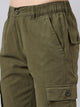 Men's Dark Olive Cotton Cargo Trousers