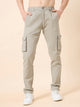 Men's Light Grey Cotton Cargo Trouser