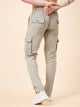 Men's Light Grey Cotton Cargo Trouser