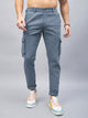 Men's Light Blue Cotton Cargo Trousers