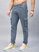 Men's Light Blue Cotton Cargo Trousers