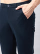 Men's Relaxed Dark Blue Pure Cotton Trousers