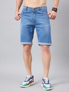 Men's Light Blue Denim Shorts