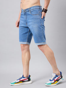 Men's Light Blue Denim Shorts