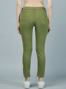 Women's Green Slim Fit Jeans