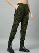 Women's Green Camouflage Cotton Cargo